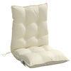 vidaXL Lowback Chair Cushions 6 pcs Cream Oxford Fabric