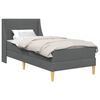 vidaXL Bed Frame with Mattress Grey 90 x 190 cm Polyester