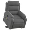 vidaXL Electric Stand up Massage Recliner Chair Dark Grey Fabric