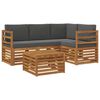 vidaXL Outdoor Sofa Set with Cushion 5 pcs Natural and Anthracite