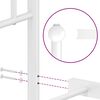 vidaXL Metal Bed Frame without Mattress with Footboard White 107x203cm
