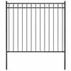 vidaXL Garden Fence Steel 1.81x1.5 m Black
