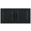 vidaXL Kitchen Cabinet with Door Black 80 x 31 x 40 cm Engineered Wood