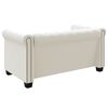 vidaXL Chesterfield 2-Seater and 3-Seater Artificial Leather White
