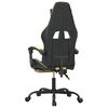 vidaXL Swivel Gaming Chair with Footrest Black&Gold Faux Leather