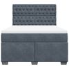 vidaXL Box Spring Bed with Mattress Dark Grey Double Velvet