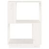vidaXL Book Cabinet/Room Divider White 51x25x70 cm Solid Wood Pine
