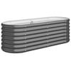 vidaXL Garden Raised Bed Galvanised Steel 114x40x36 cm Anthracite