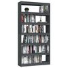 vidaXL Book Cabinet/Room Divider Grey 100x30x200 cm Solid Pinewood