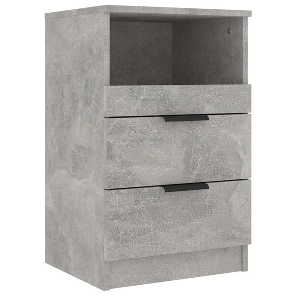vidaXL Bedside Cabinets 2 pcs Concrete Grey Engineered Wood