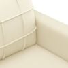 vidaXL 3 Piece Sofa Set with Pillows Cream Faux Leather