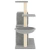 vidaXL Cat Tree with Sisal Scratching Posts Light Grey 83 cm