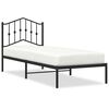 vidaXL Metal Bed Frame without Mattress with Headboard Black 90x190cm