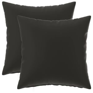 vidaXL Cushion Cover 2 pcs HEERLEN Black 40 x 40 cm Polyester