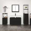 vidaXL Bathroom Furniture Set 3 pcs Black Oak Engineered Wood