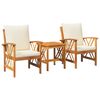 vidaXL Garden Sofa Set 3 pcs Oil Natural Solid Acacia Wood