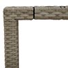 vidaXL Garden Table with Glass Top Light Grey 90x90x75 cm Poly Rattan