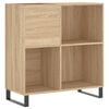 vidaXL Record Cabinet Sonoma Oak 84,5x38x89 cm Engineered Wood