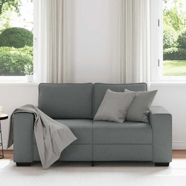 vidaXL 2-Seater Sofa&nbsp;Dark Grey 120 cm Fabric
