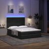 vidaXL Ottoman Bed with Mattresses & LEDs Black Double Velvet
