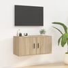 vidaXL Wall Mounted TV Cabinet Sonoma Oak 80x34.5x40 cm