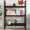 vidaXL Wall Shelf Dark Brown 100x40x(2-6) cm Treated Solid Wood Oak