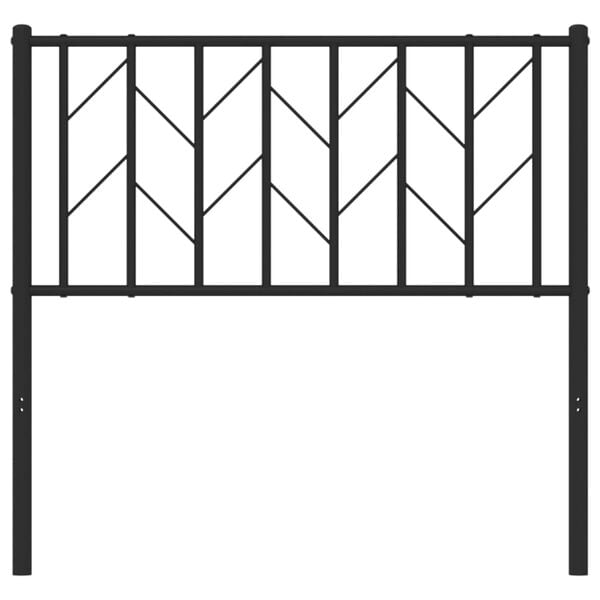 vidaXL Metal Replace Headboard Black 90 cm
