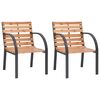 vidaXL Garden Chairs 2 pcs Solid Wood Fir