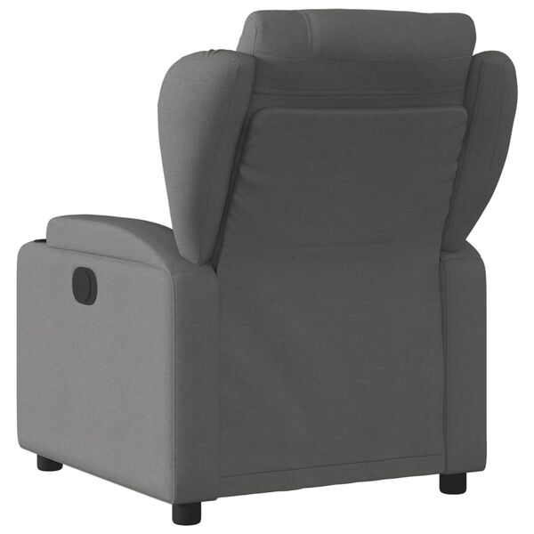 vidaXL Recliner Chair Dark Grey Fabric