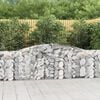 vidaXL Arched Gabion Baskets 3 pcs 400x30x100/120 cm Galvanised Iron