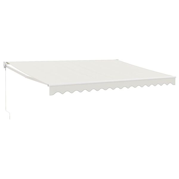 vidaXL Retractable Awning Cream 4x3 m Fabric and Aluminium