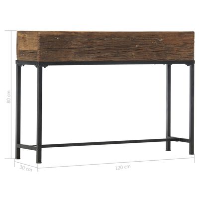 vidaXL Console Table 120x30x80 cm Solid Reclaimed Wood