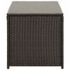 vidaXL Garden Storage Box Poly Rattan 100x50x50 cm Brown
