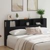 vidaXL Headboard Cabinet Black Oak 160 x 19 x 104.5 cm Engineered Wood