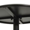 vidaXL Garden Table Round Black &Oslash;60x105 cm Steel