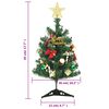 vidaXL Mini Artificial Pre-lit Christmas Tree with 20 LEDs Green 45 cm