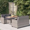 vidaXL 3 Piece Garden Dining Set Poly Rattan and Solid Wood Acacia