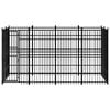 vidaXL Outdoor Dog Kennel Steel 7.37 m&sup2;