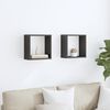 vidaXL Wall Cube Shelves 2 pcs High Gloss Grey 30x15x30 cm