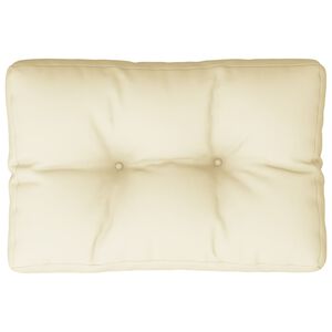 vidaXL Pallet Cushion Cream 50x40x12 cm Fabric