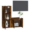 vidaXL 2 Piece TV Cabinet Set Smoked Oak Engineered Wood
