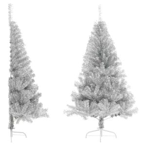 vidaXL Christmas Tree | Silver | PET, steel | Medium | Durable