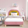 vidaXL Children's Bed Frame with Headboard Pink 90 x 190 cm Velvet