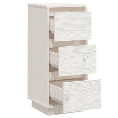 vidaXL Sideboard White 32x34x75 cm Solid Wood Pine