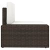 vidaXL Sectional Sofa 3-Seater Poly Rattan Brown