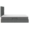 vidaXL Storage Bed with Mattress Dark Grey 137 x 190 cm Faux Leather