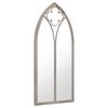 vidaXL Garden Mirror | Sand | Iron, Glass | 70 x 30 cm | Decorative Inlays