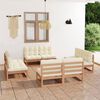 vidaXL 8 Piece Garden Lounge Set with Cushions Solid Pinewood