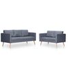 vidaXL Sofa Set 2-Seater and 3-Seater Fabric Dark Grey