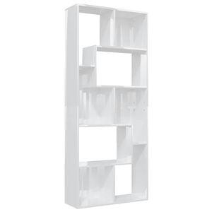 vidaXL Book Cabinet High Gloss White 67x24x161 cm Engineered Wood